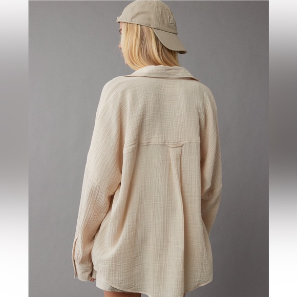 American Eagle Go Big Oversized Shirt - Picture 2 of 5